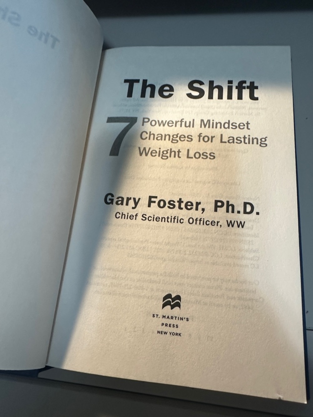 WW The Shift by Gary Foster Ph.D. - Blue Hardcover